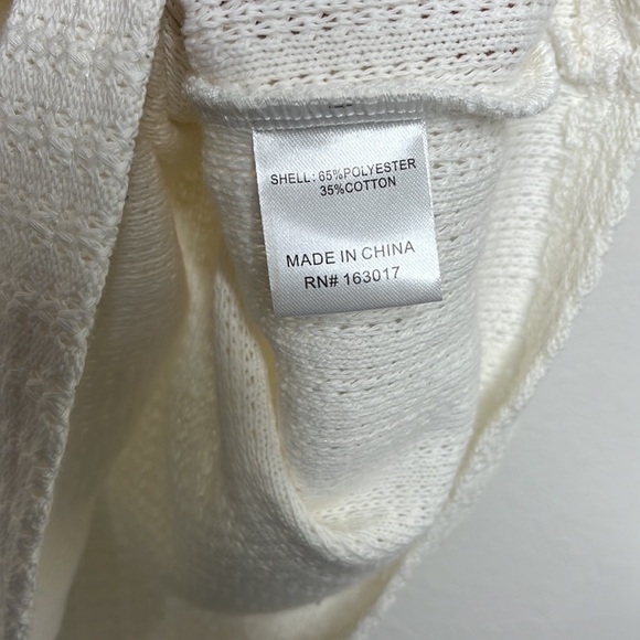 Princess Polly White Knit Boxy Short Sleeve Sweater Oversized Women's Size 10 - Picture 3 of 4